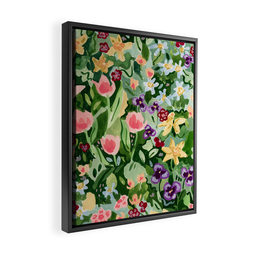 Spring Wildflowers Framed Canvas Print Gallery Image 2