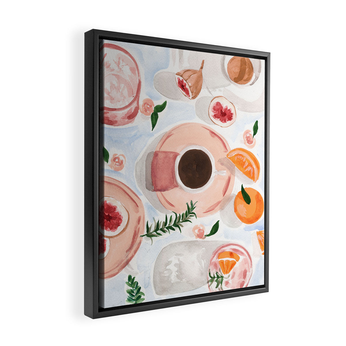 Still Life with Coffee Framed Canvas Print Gallery Image 2