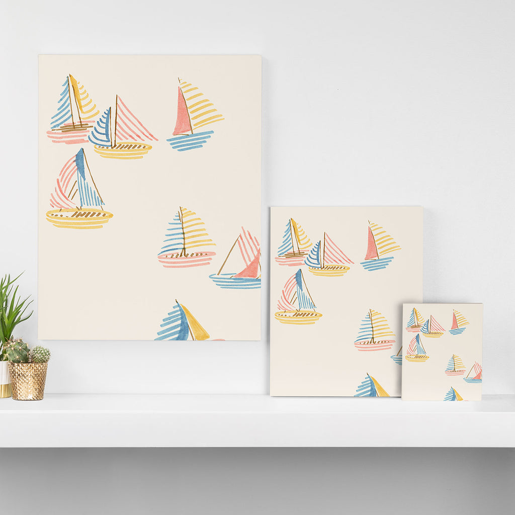 Striped sailboats Canvas Print Gallery Image 3