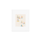 Striped sailboats Art Print Gallery Image 1