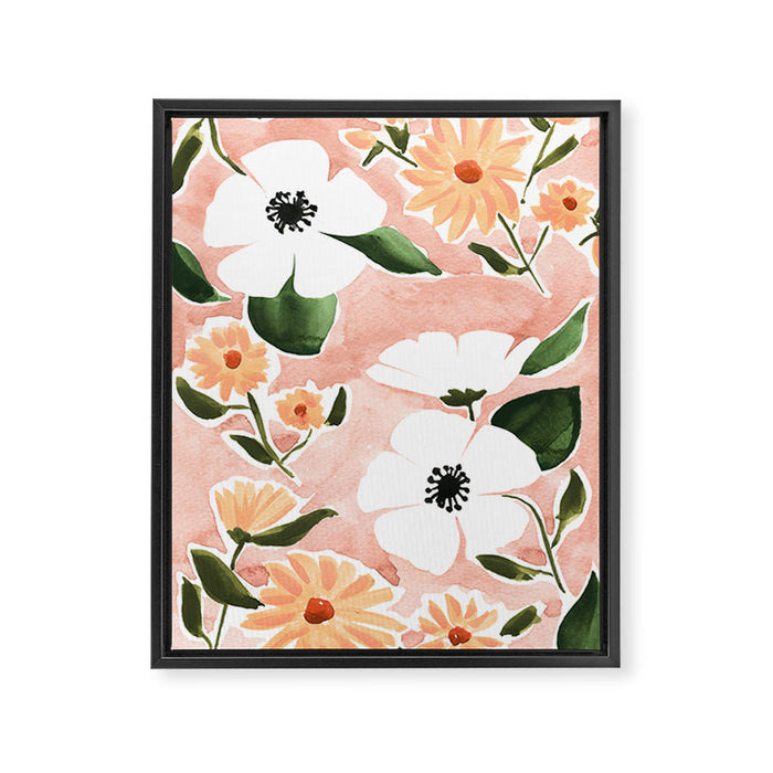 Summer Florals Framed Canvas Print Gallery Image 1