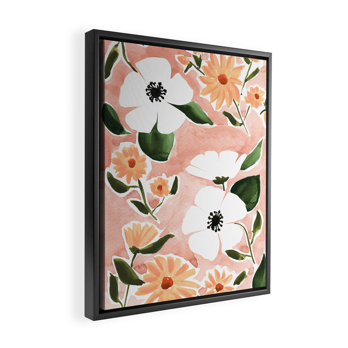 Summer Florals Framed Canvas Print Gallery Image 2