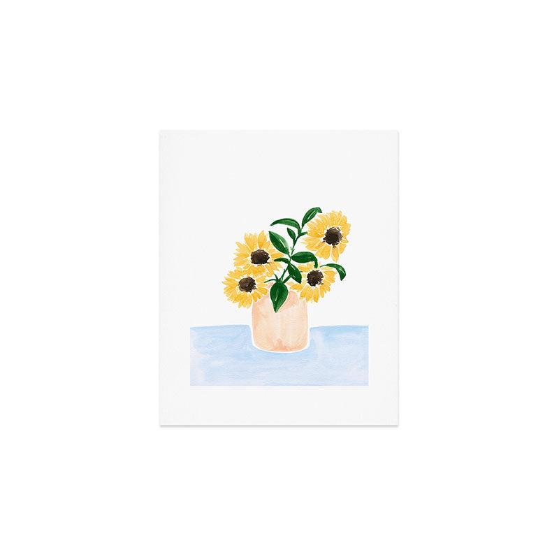 Sunflowers in a Vase Art Print Gallery Image 1