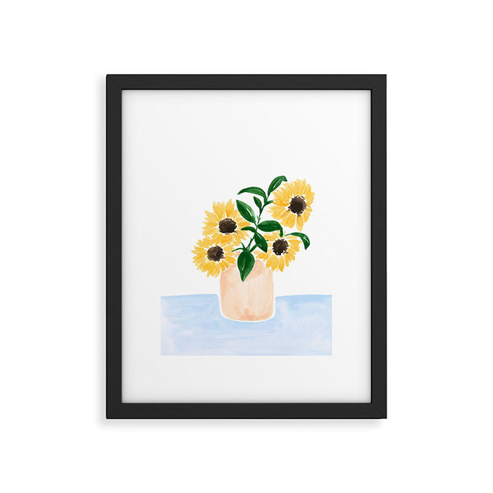 Sunflowers in a Vase Framed Art Print Gallery Image 1