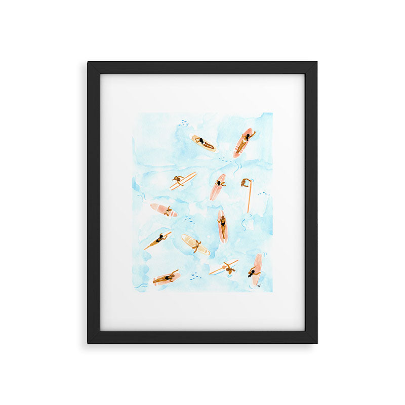 Surfers Framed Art Print Gallery Image 5