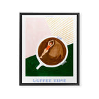 Swimming in Coffee Framed Canvas Print Gallery Image 6