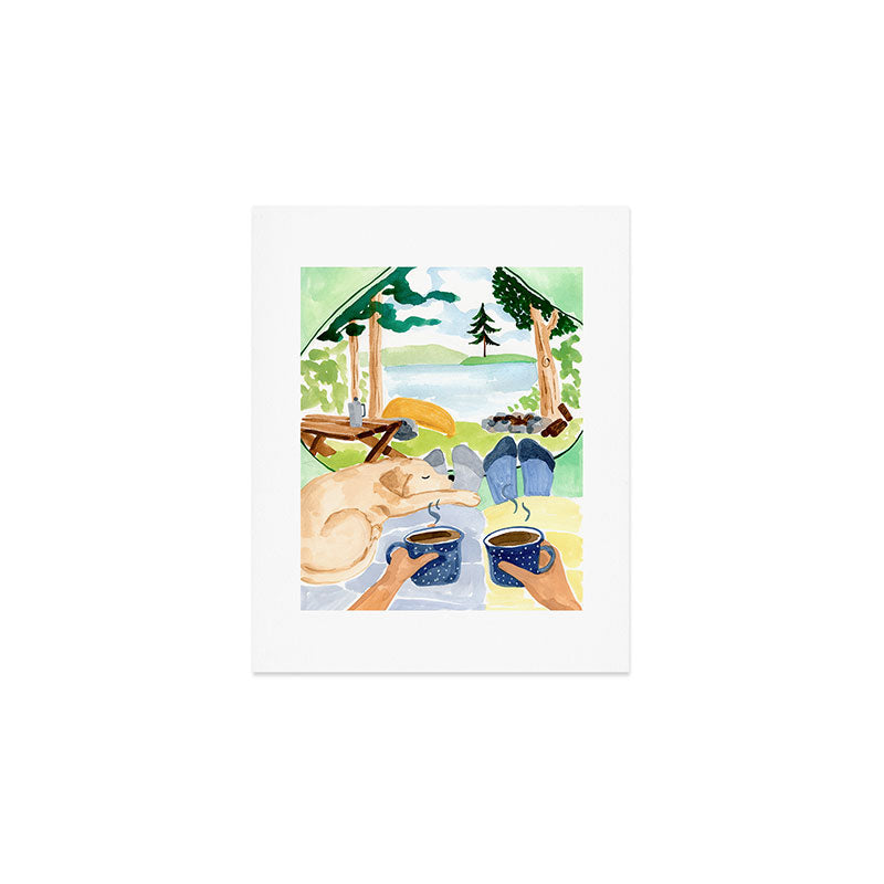 Tent Morning Art Print Gallery Image 1