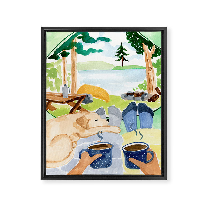 Tent Morning Framed Canvas Print Gallery Image 6