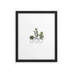 Three Little Succulents Framed Art Print Gallery Image 5
