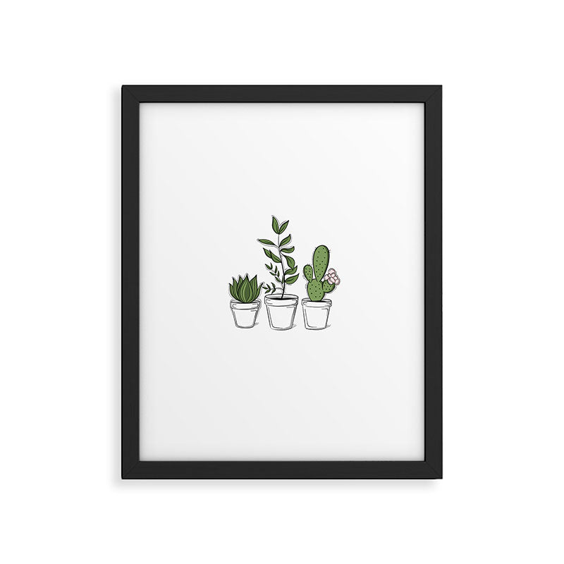 Three Little Succulents Framed Art Print Gallery Image 5