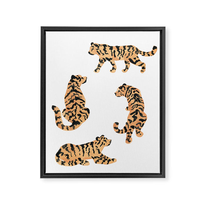 Tigers Framed Canvas Print Gallery Image 1