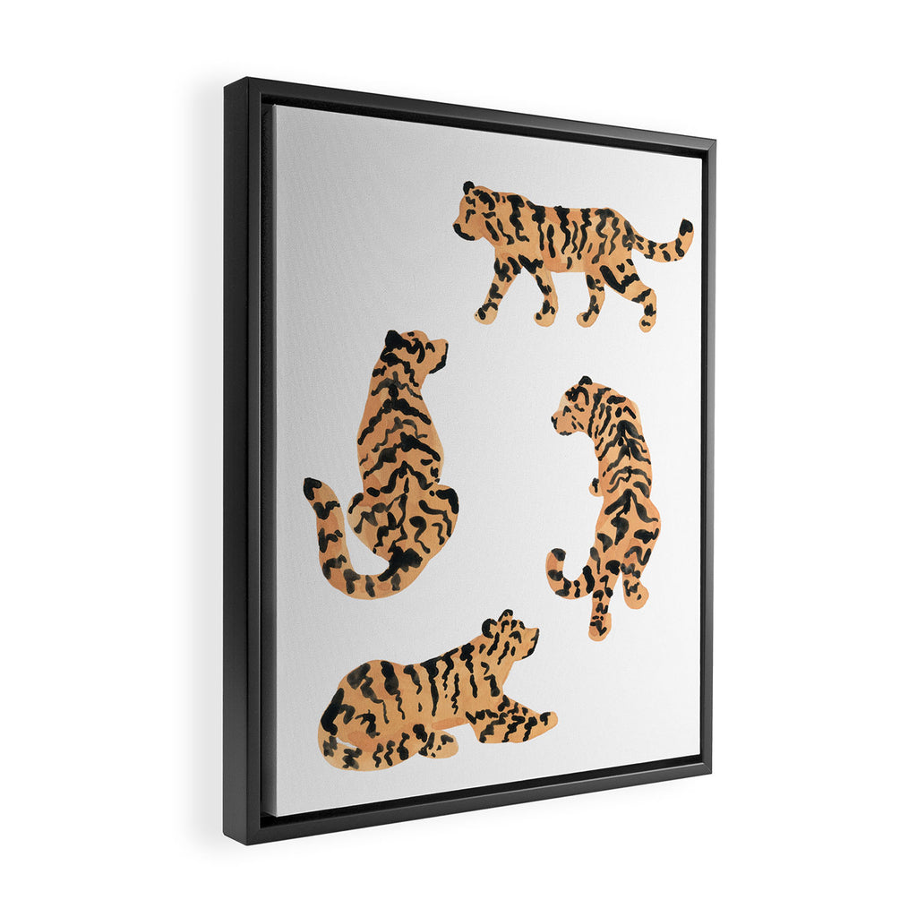 Tigers Framed Canvas Print Gallery Image 2