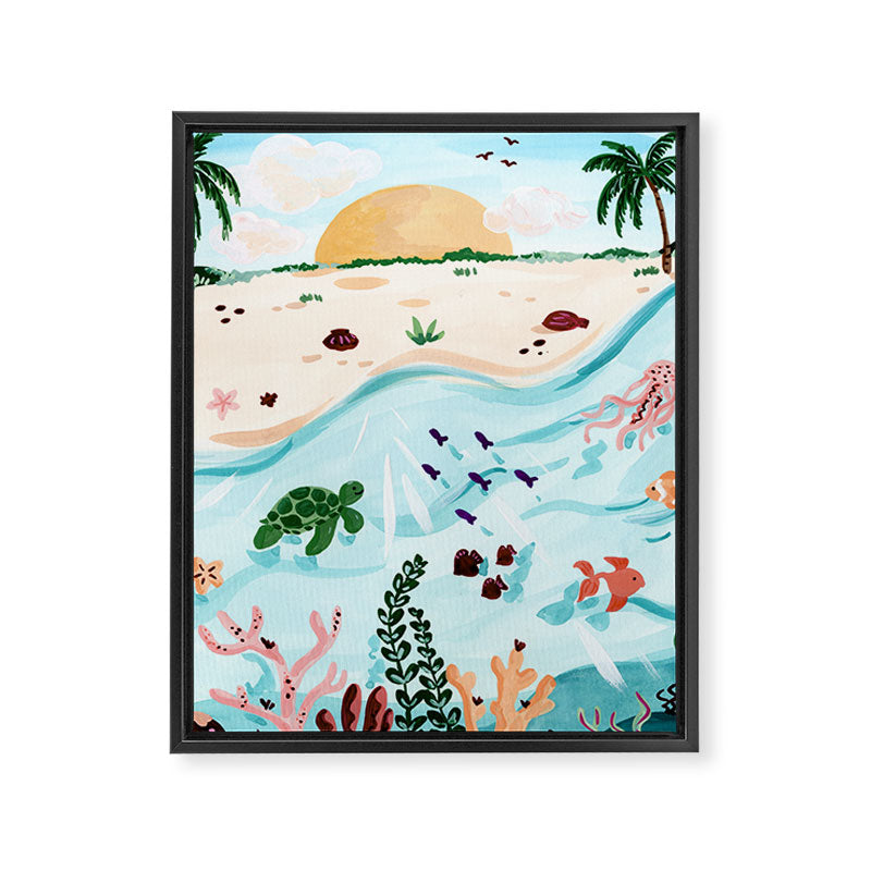 Underwater Framed Canvas Print Gallery Image 6