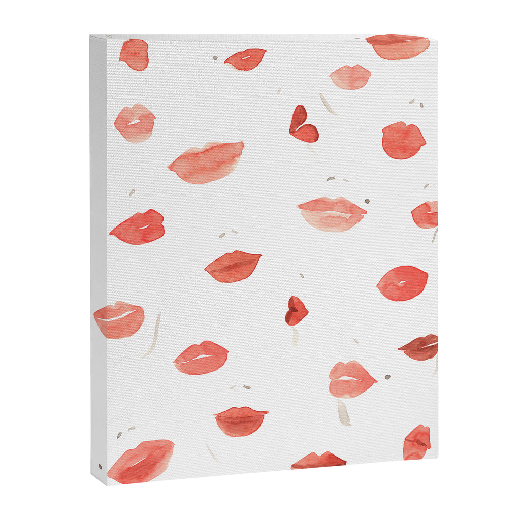 Watercolor Lips Canvas Print Gallery Image 6