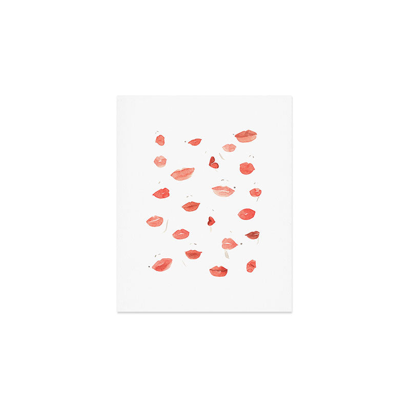 Watercolor Lips Art Print Gallery Image 1