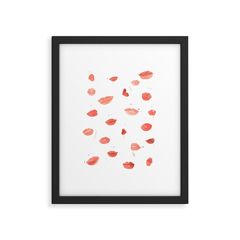 Watercolor Lips Framed Art Print Gallery Image 5