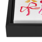 Watercolor Ribbon Bows Framed Canvas Print Gallery Image 3