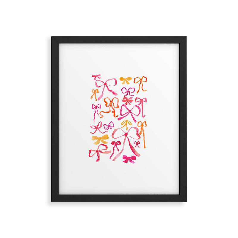 Watercolor Ribbon Bows Framed Art Print Gallery Image 5