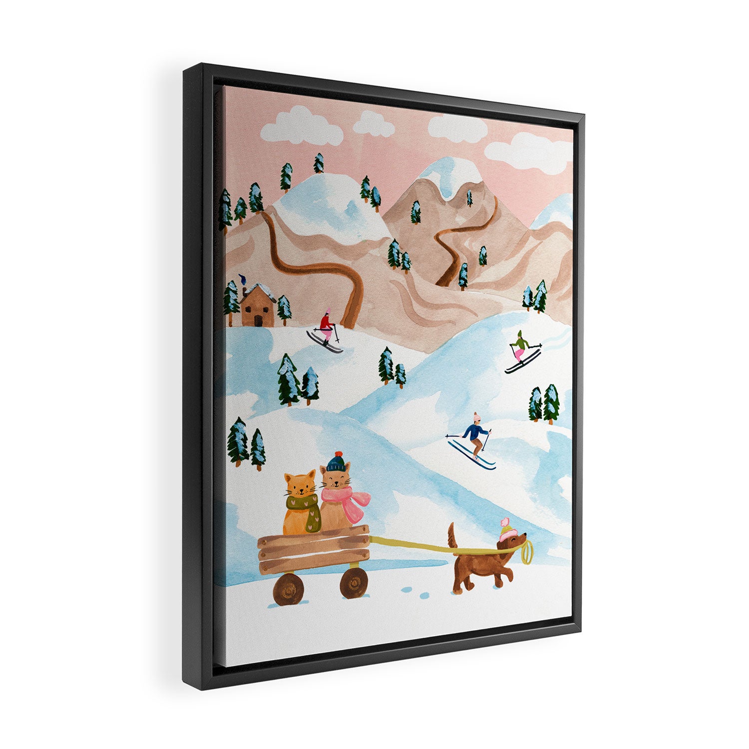 Winter Fun Framed Canvas Print Gallery Image 2