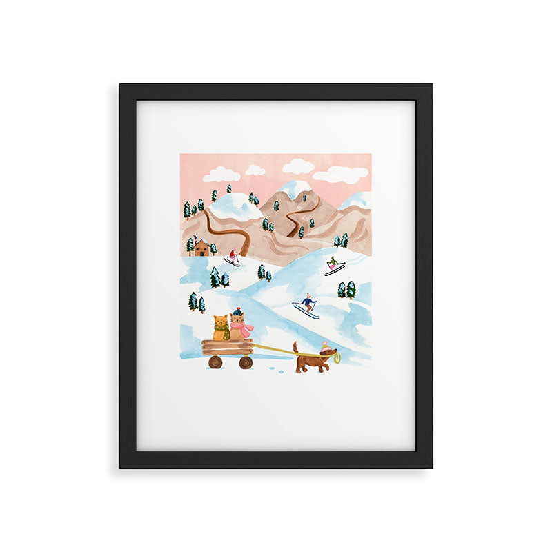 Winter Fun Framed Art Print Gallery Image 5