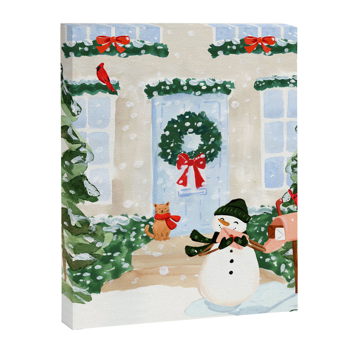 Winter Snowman Canvas Print Gallery Image 1