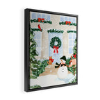Winter Snowman Framed Canvas Print Gallery Image 2