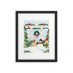 Winter Snowman Framed Art Print Gallery Image 5