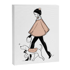 Winter Walk with my Pup Fashion Illustration Canvas Print Gallery Image 6