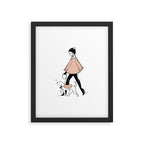 Winter Walk with my Pup Fashion Illustration Framed Art Print Gallery Image 5