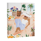 Woman Sitting by the Window Art Print - Sabina Fenn Illustration - Feminine Gouache Tropical Portrai Canvas Print Gallery Image 6