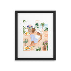Woman Sitting by the Window Art Print - Sabina Fenn Illustration - Feminine Gouache Tropical Portrai Framed Art Print Gallery Image 5