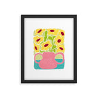 Yellow Flowers in a Vase Framed Art Print Gallery Image 5