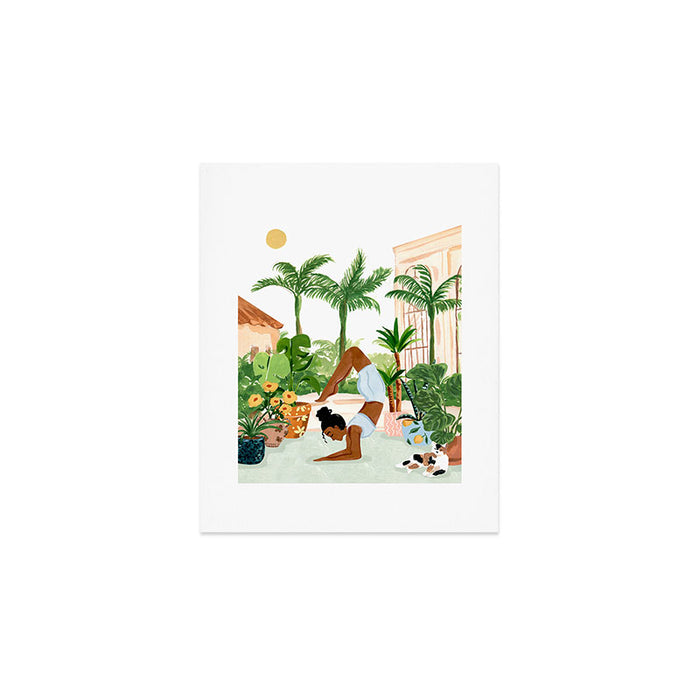Yoga In the Courtyard Art Print Gallery Image 1