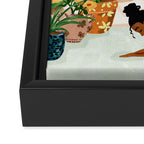 Yoga In the Courtyard Framed Canvas Print Gallery Image 3