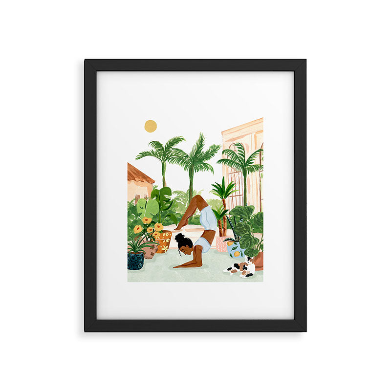 Yoga In the Courtyard Framed Art Print Gallery Image 5