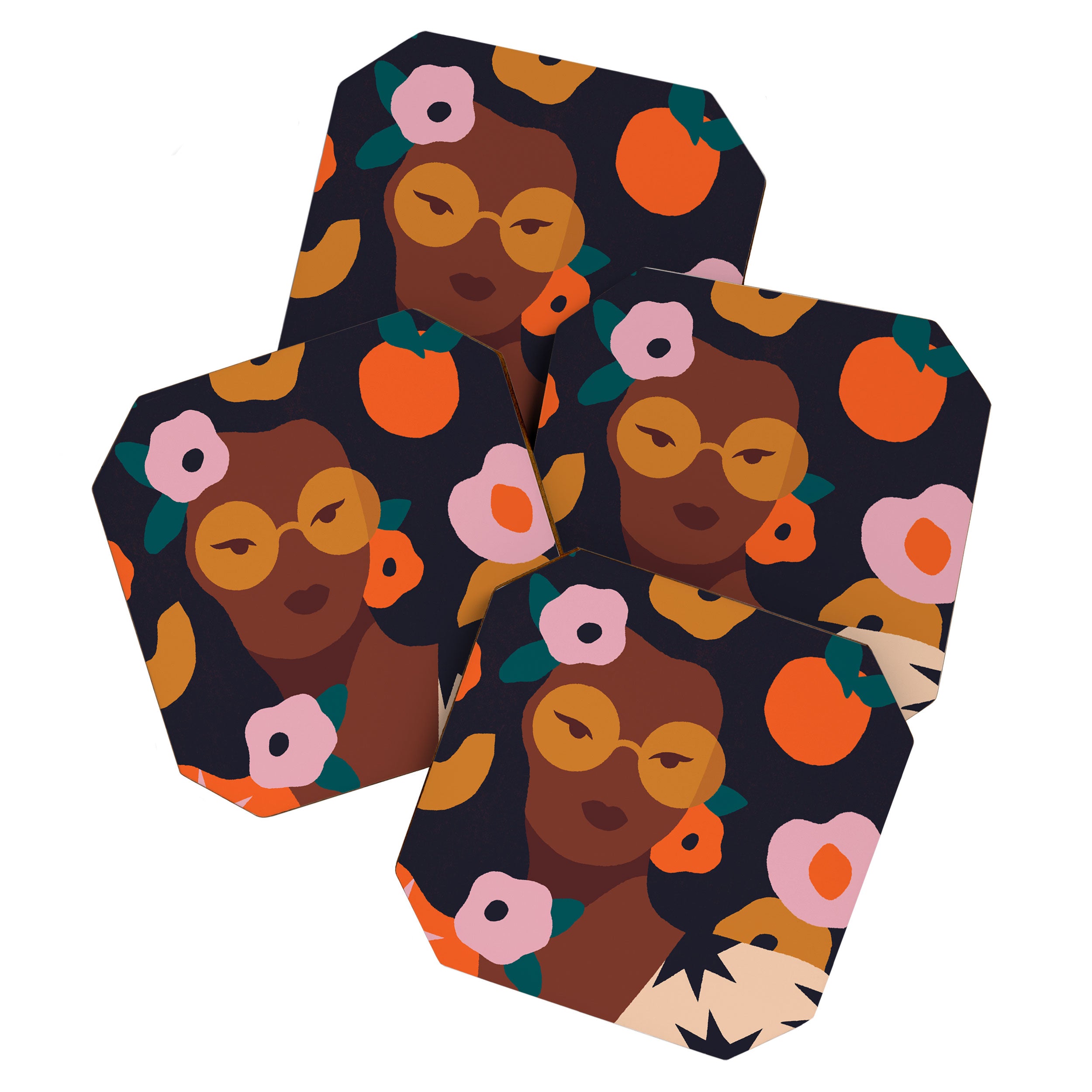 Fruit and Flowers Coaster Gallery Image 1