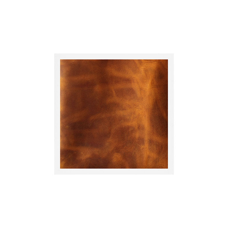 cognac suede leather ( faux  ) Art Print Gallery Image 1