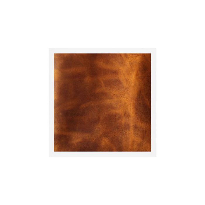 cognac suede leather ( faux  ) Art Print Gallery Image 1