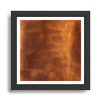 cognac suede leather ( faux  ) Framed Art Print Gallery Image 1