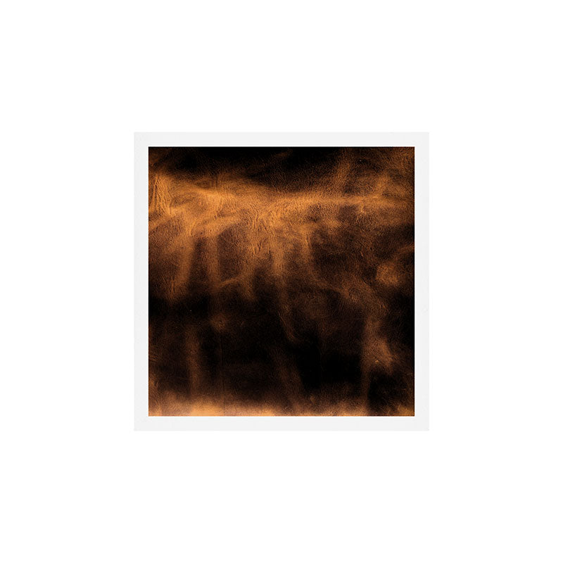 dark cognac brushed suede leather ( faux  ) Art Print Gallery Image 1