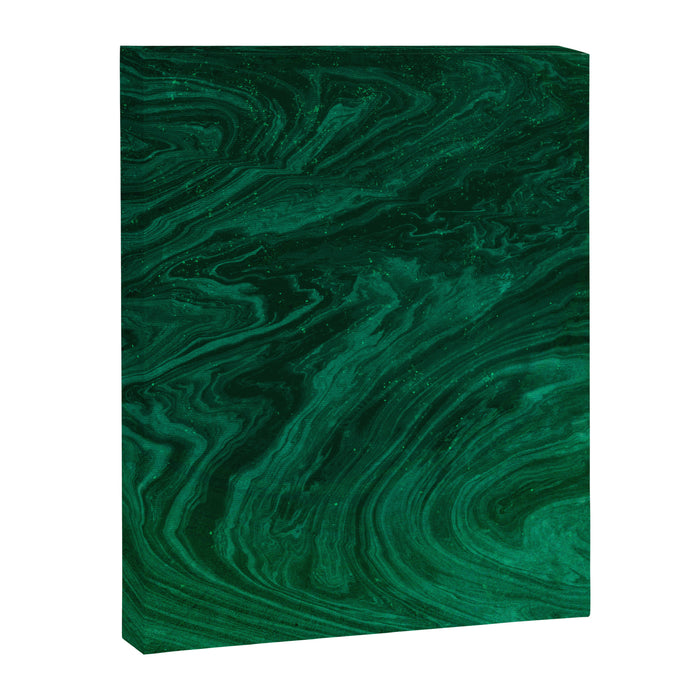 malachite green marbleized effect marble painting Canvas Print Gallery Image 1