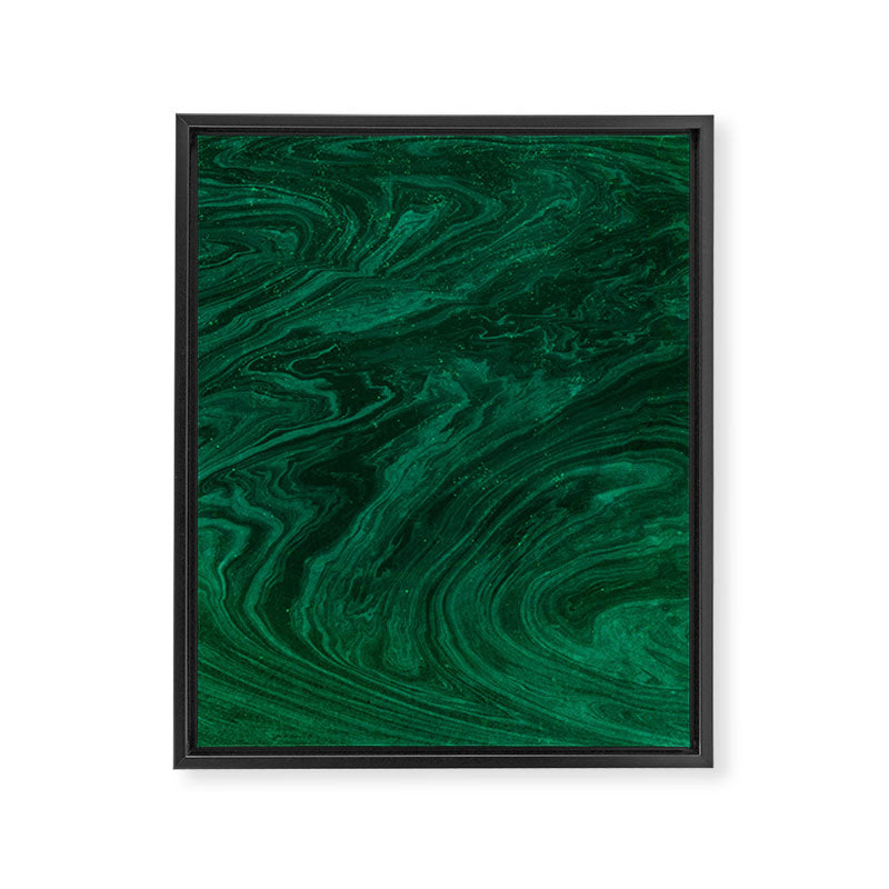 malachite green marbleized effect marble painting Framed Canvas Print Gallery Image 8