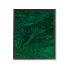 malachite green marbleized effect marble painting Framed Canvas Print Gallery Image 8