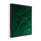 malachite green marbleized effect marble painting Framed Canvas Print Gallery Image 2