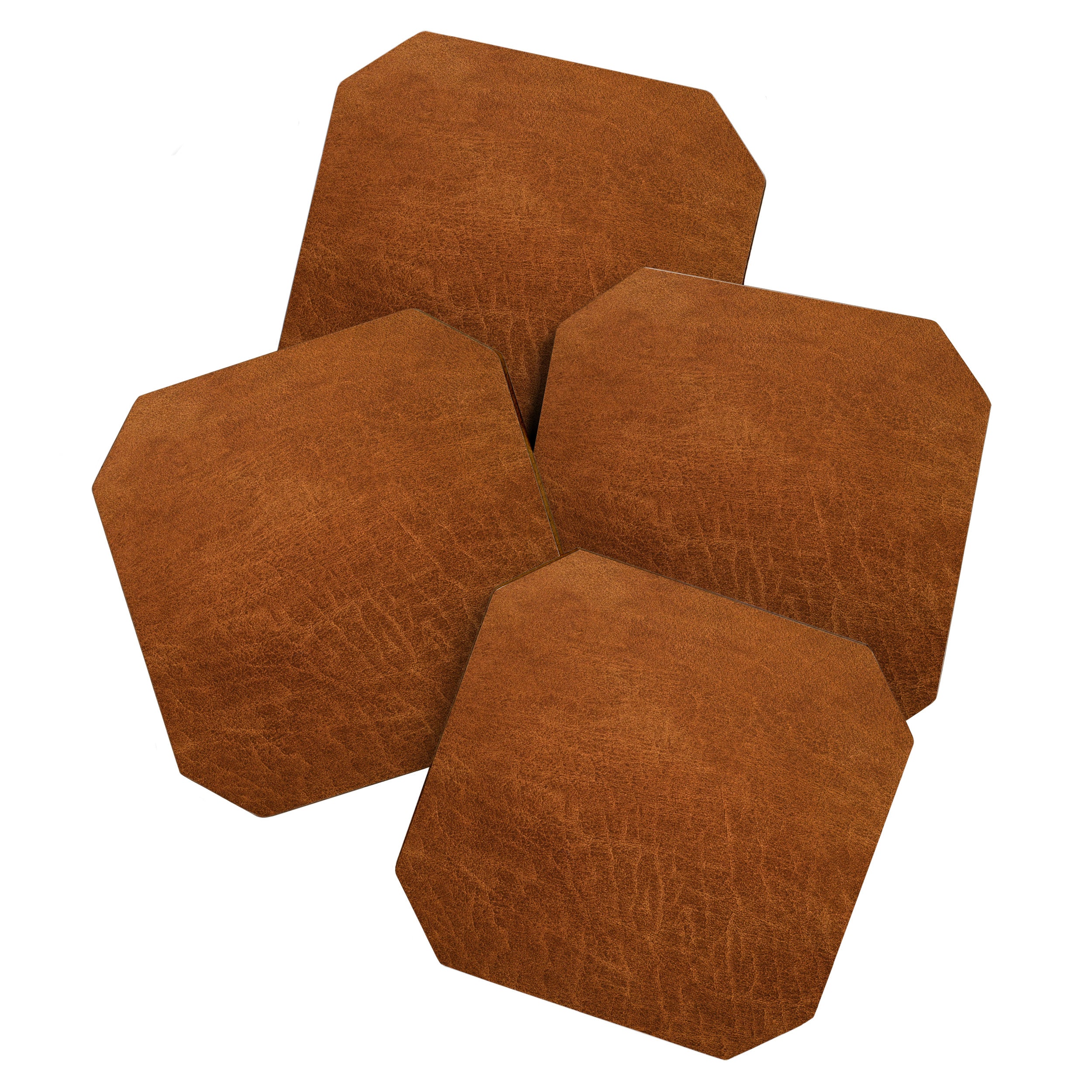 medium cognac conditioned leather ( faux  ) Coaster Gallery Image 1