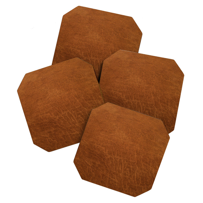 medium cognac conditioned leather ( faux  ) Coaster Gallery Image 1