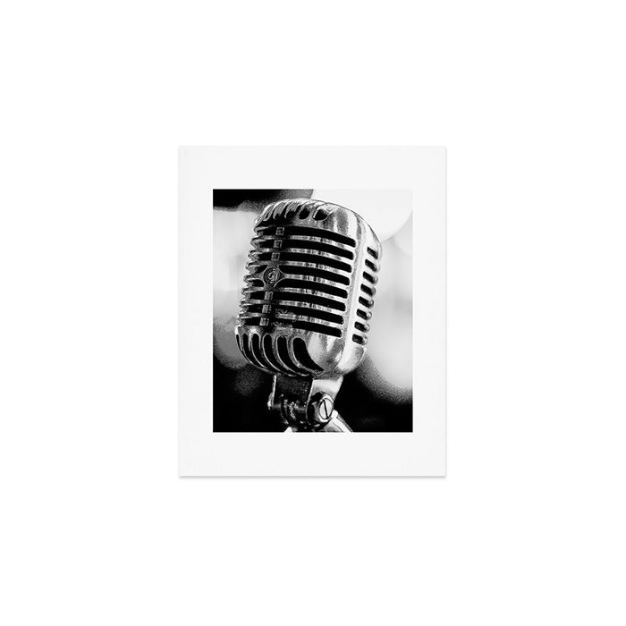 microphone music aesthetic close up elegant mood art photography  Art Print Gallery Image 1