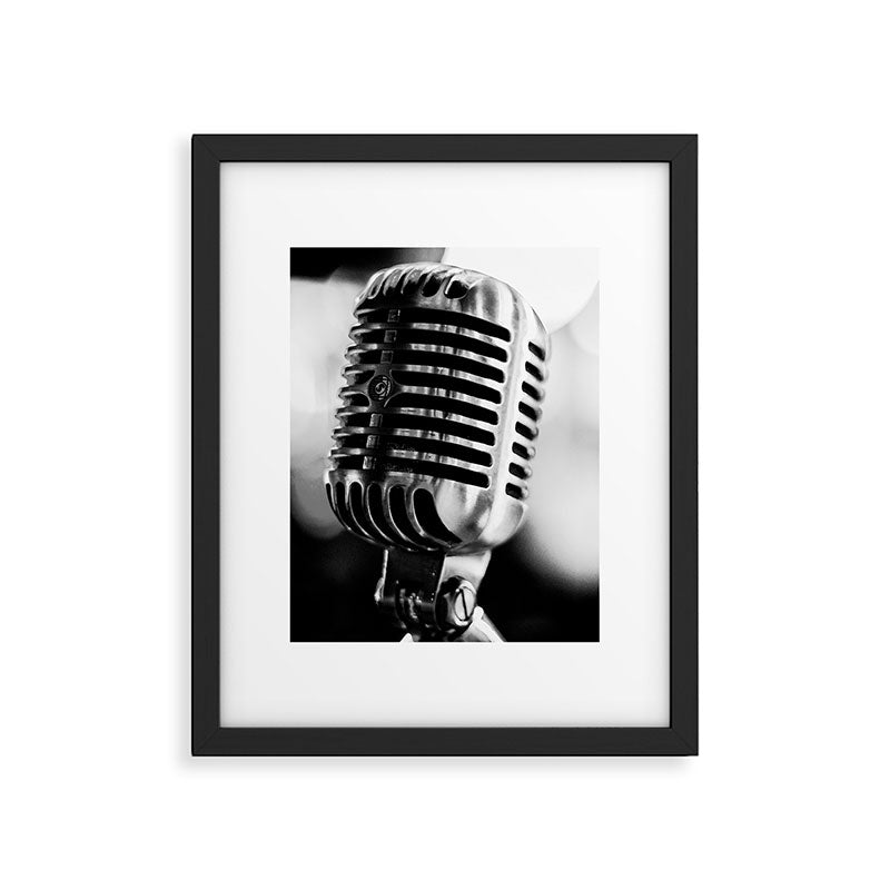microphone music aesthetic close up elegant mood art photography  Framed Art Print Gallery Image 6