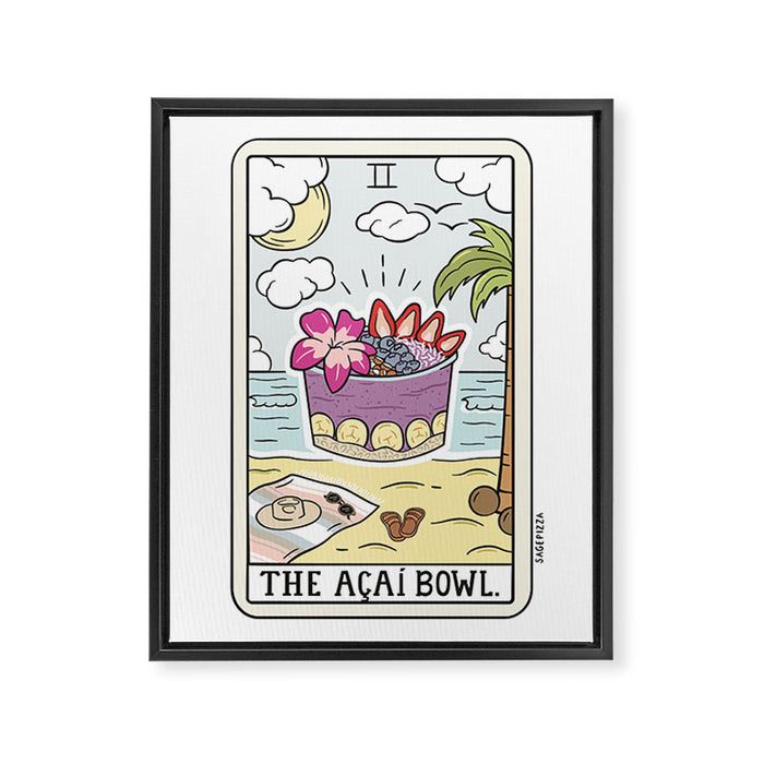 ACAI BOWL READING Framed Canvas Print Gallery Image 1