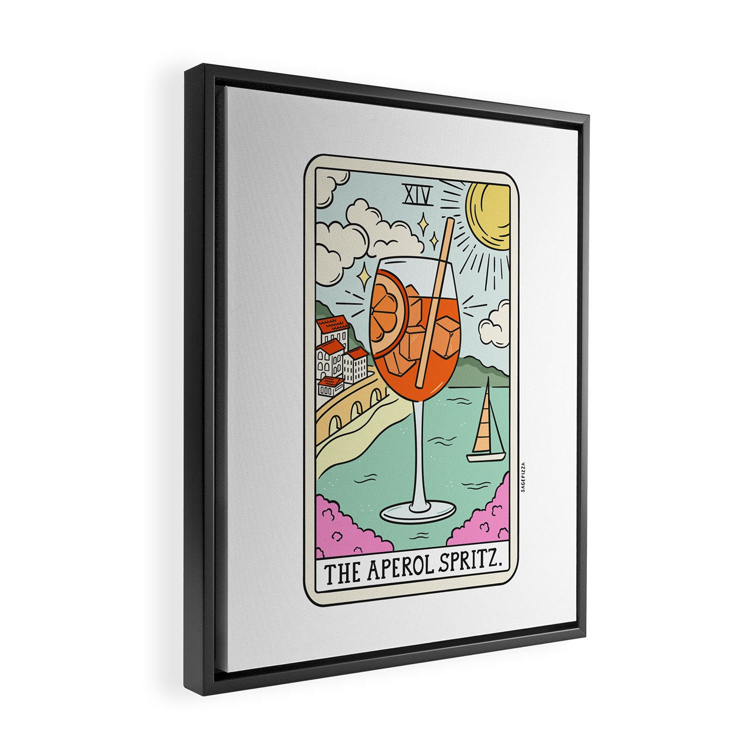 SPRITZ READING Framed Canvas Print Gallery Image 2